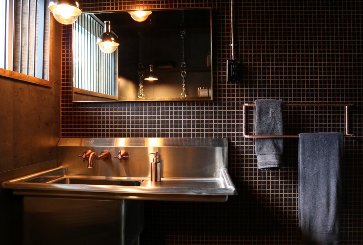 Réalisation design d'intérieur résidentielle L'unique salle d'eau lavabo ETC 2018