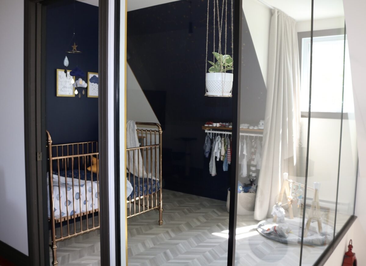 Réalisation design d'intérieur résidentielle La nocturne chambre bébé bleu ETC 2019