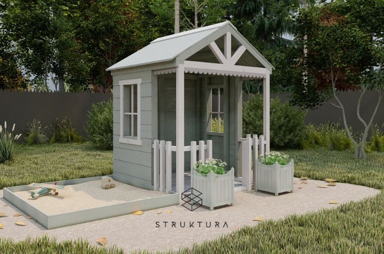 Maisonnette enfant La Jardinière champêtre Struktura Design 2025