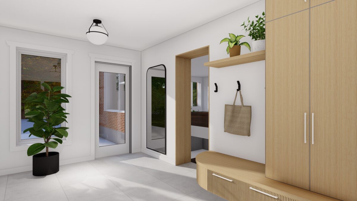 Réalisation L'Accueillante agrandissement entrée Struktura design 2025