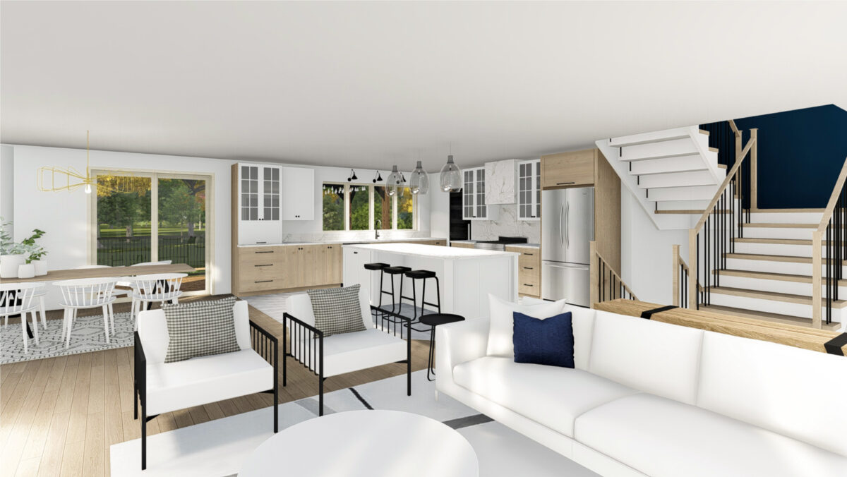 Réalisation Le cottage intérieur aire ouverte Struktura design 2021