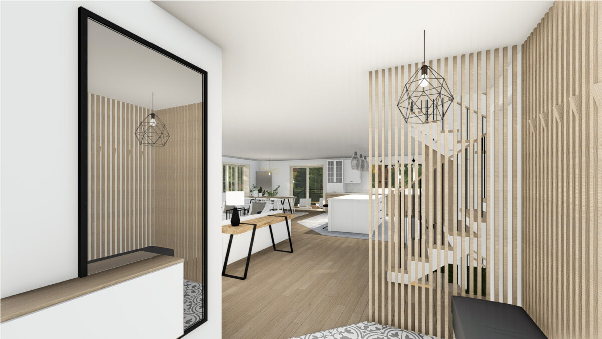 Réalisation Le cottage intérieur entrée Struktura design 2021